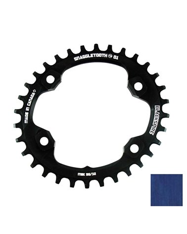 Blackspire Snaggletooth Narrow/Wide Oval Chainring 96/30T Blue Xt8000