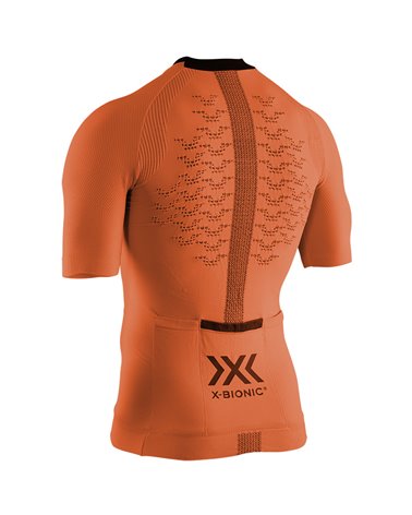 X-Bionic The Trick 4.0 Bike Zip SS Men's Cycling Short Sleeve Tee, Trick Orange/Opal Black