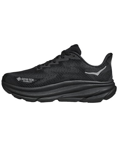 Hoka One One Clifton 9 GTX Gore-Tex Men's Running Shoes, Black/Black