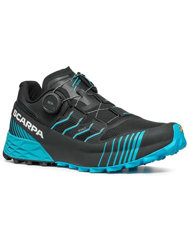 Scarpa Ribelle Run Kalibra ST Men's Trail Running Shoes, Black/Azure