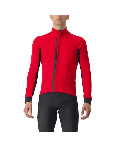 Castelli Entrata GTX Gore-Tex Windstopper X-Mid Men's Cycling Jacket, Red/Black/Light Black