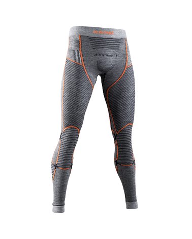 X-Bionic Merino 4.0 Men's Baselayer Pants, Black/Grey/Orange