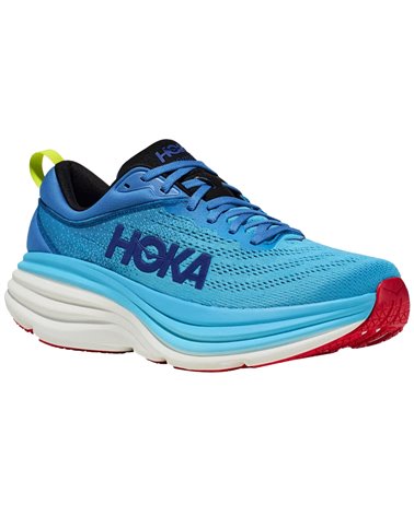 Hoka One One Bondi 8 Men's Running Shoes, Virtual Blue/Swim Day