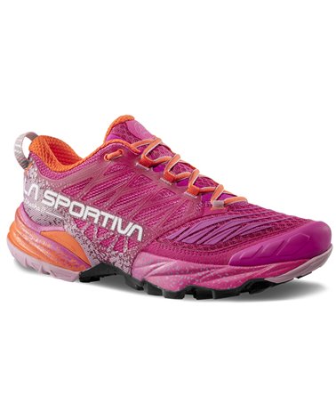 La Sportiva Akasha II Women's Trail Running Shoes, Springtime/Cherry Tomato