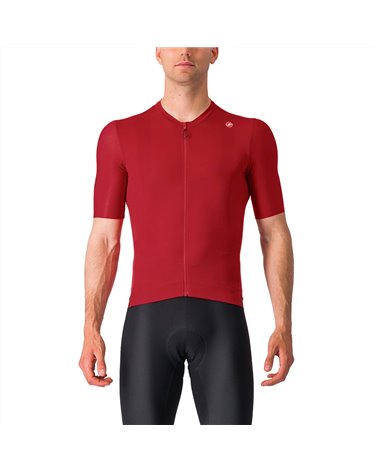 Castelli Espresso Men's Short Sleeve Cycling Jersey, Rich Red/Deep Bordeaux