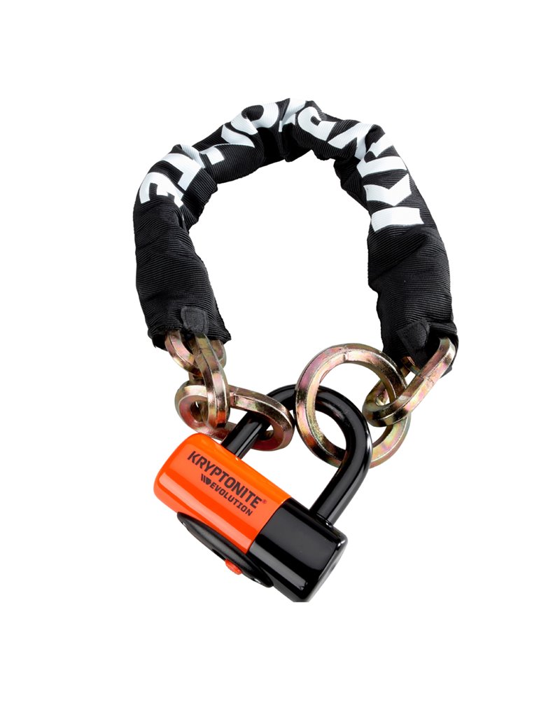 Kryptonite Chain New York Noose 1275/Lock Evolution Series 4 - Black Orange
