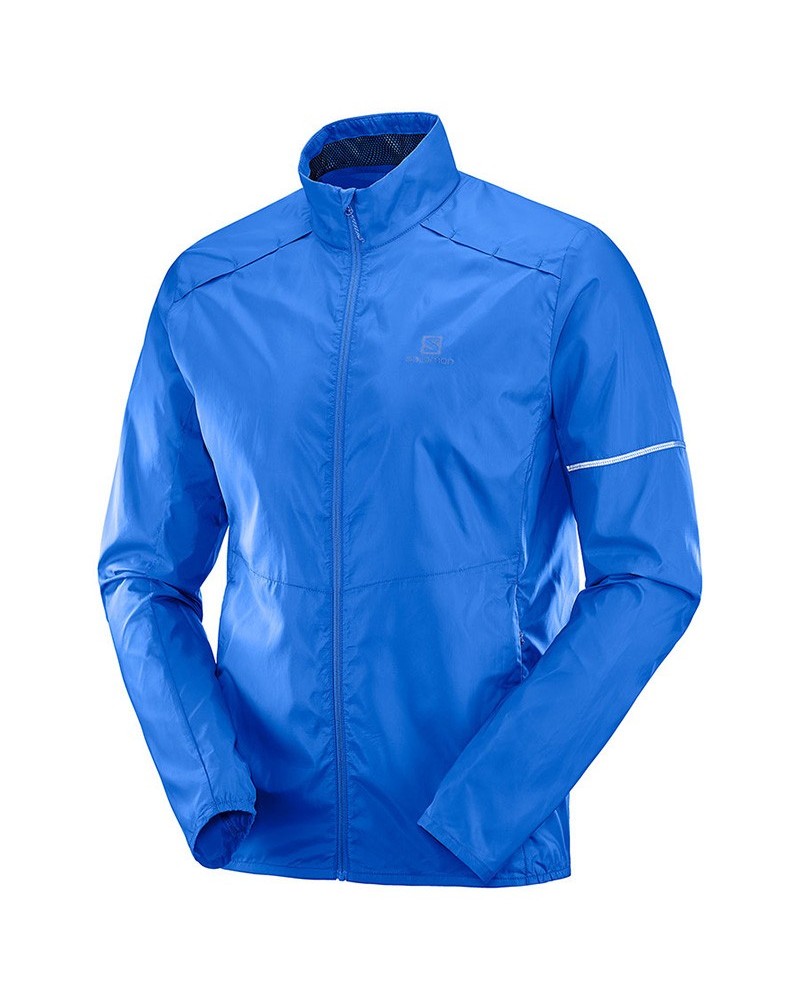Salomon Agile JKT Men's Windproof Jacket, Nautical Blue Bike Sport Adventure