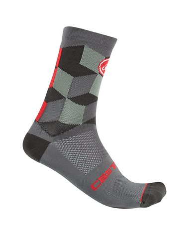 Castelli Unlimited 15 Calze Ciclismo, Forest Gray