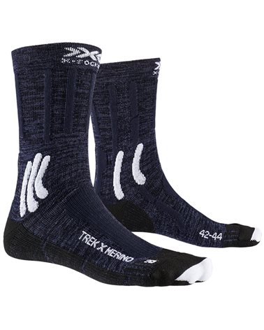 X-Bionic X-Socks Trek X Merino Trekking Socks, Midnight Blue/Arctic White