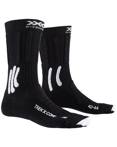 X-Bionic X-Socks Trek X Comfort Calze Trekking, Opal Black/Artic White