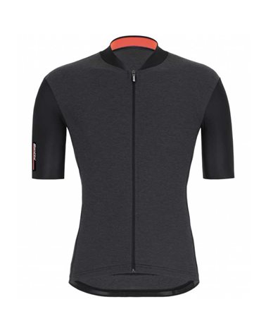 Santini Color Men's Short Sleeve Cycling Jersey, Black 