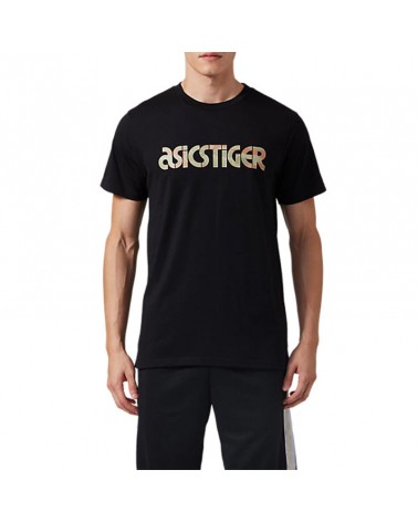 Asics Tiger Wave SS camiseta mangas cortas para hombre Jersey, rendimiento negro