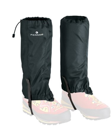 Ferrino Cervino Waterproof Gaiters, Black (One Size Fits All)