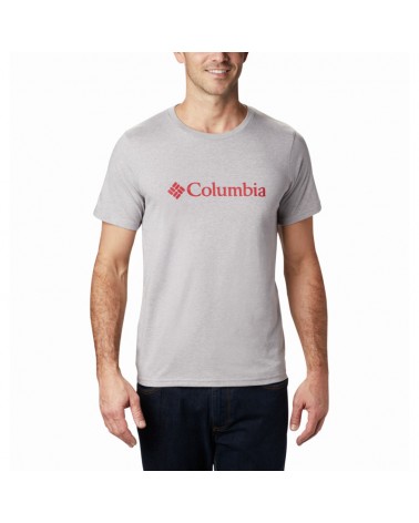 Columbia CSC Basic Logo Men's Short Sleeve Tee, Columbia Grey Heather