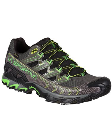 La Sportiva Ultra Raptor II GTX Gore-Tex Men's Trail Running Shoes, Metal/Flash Green