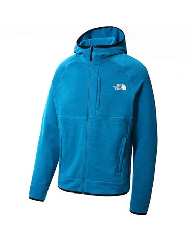 The North Face Canyonlands Men’s Stretch Hooded Fleece Full Zip Jacket, Banff Blue Heather