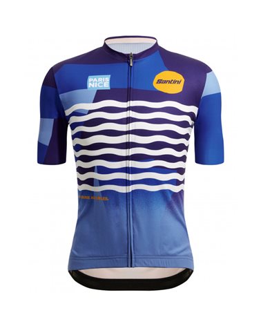 Santini Paris Nice Onda Tour de France Official Men's Short Sleeve Jersey