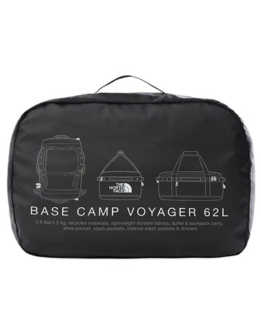 The North Face Base Camp Voyager Borsone 62 Litri, TNF Black/TNF White