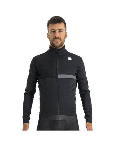 Sportful Giara Softshell Men's Windproof Winter Cycling Jacket, Black