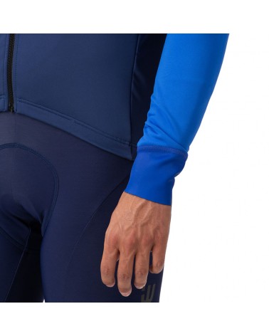 Alè Solid Fondo 2.0 Men's Full-Zip Cycling Jacket, Navy Blue