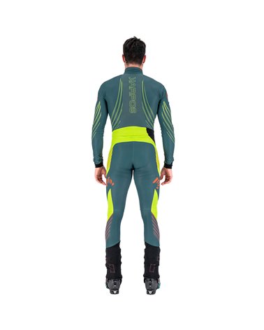 Karpos Race Suit Men's Ski Mountaineering Suit, Dark Slate/Lime Green/Grenadin