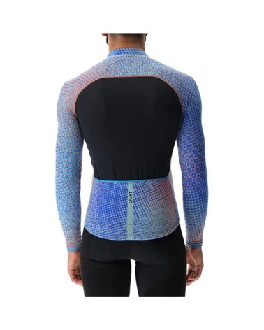 UYN Spectre Men's Cycling Long Sleeve Jersey, Blue/Sunset