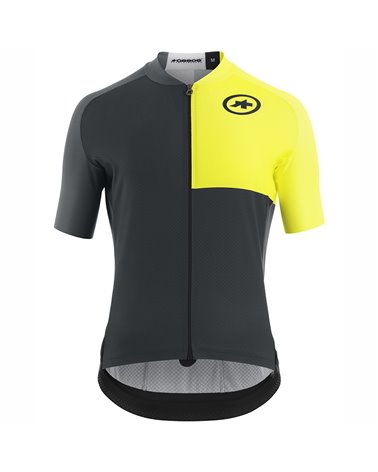 Assos Mille GT Stahlstern Men's Short Sleeve Full Zip Cycling Jersey, Optic Yellow
