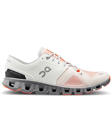On Cloud X 3 Men's Running Shoes, Ivory/Alloy