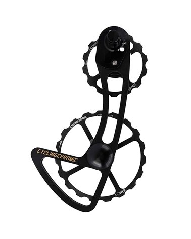 CyclingCeramic Rear Derailleur Cage Oversized Pulley Wheel Systems Shimano 12sp Dura-Ace/Ultegra, Black
