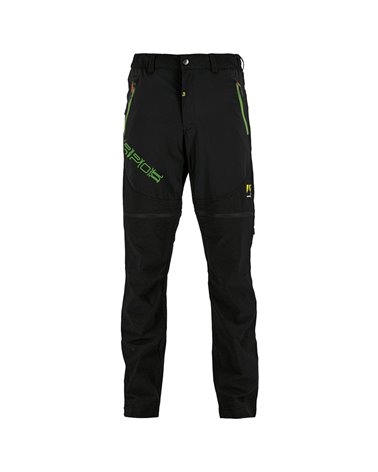 Karpos Santa Croce Zip-Off Pantaloni Convertibili Uomo, Black/Jasmine Green