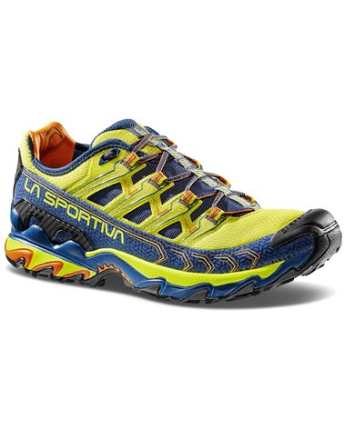 La Sportiva Ultra Raptor II Men's Trail Running Shoes, Lime Punch/Storm Blue