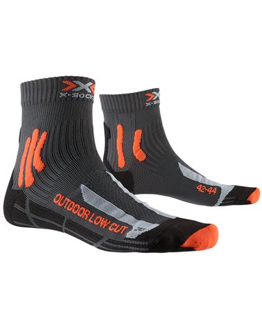 X-Bionic X-Socks Trek Outdoor Low Cut 4.0 Calze Trekking, Anthracite/Orange