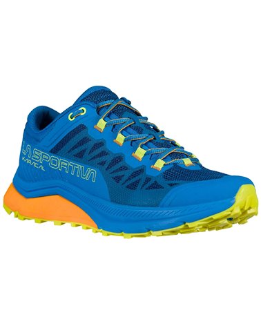 La Sportiva Karacal Men's Trail Running Shoes, Electric Blue/Citrus