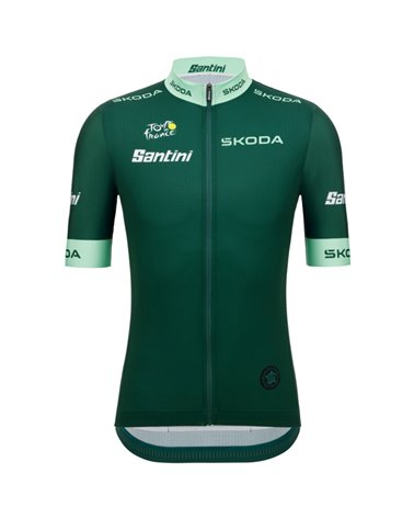 Santini Tour de France Best Sprinter Replica Men's Short Sleeve Jersey, Dark Green