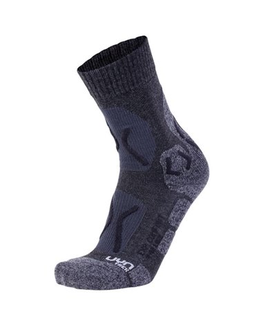 UYN Explorer Comfort Women's Trekking Socks, Anthracite/Black