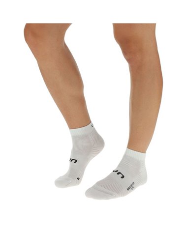 UYN Agile Low Cut Unisex Socks, White ( 2 Pair Pack)