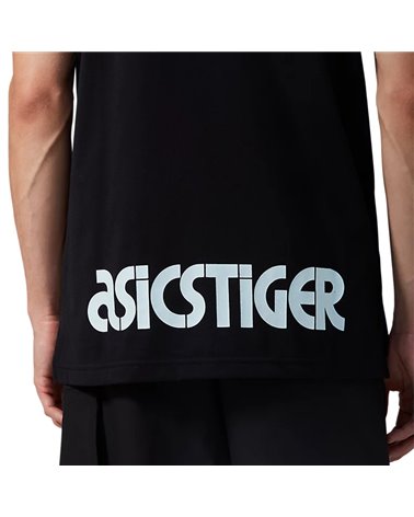 Asics Tiger camiseta DT Grapfic camisetas cortas para hombre Jersey, actuación negra