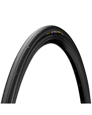Continental Ultra Sport III 700x25C Folding Tyre, Black/Black Skin