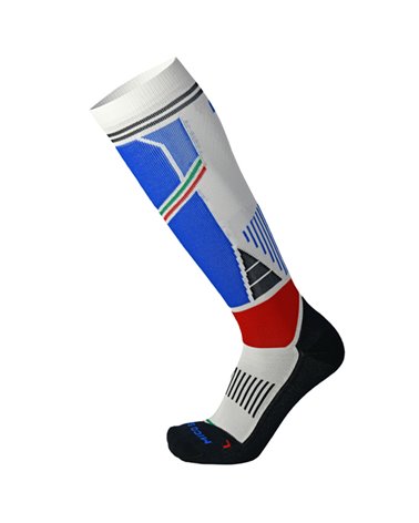 Mico M1 Performance Ski Medium Weight Socks, White