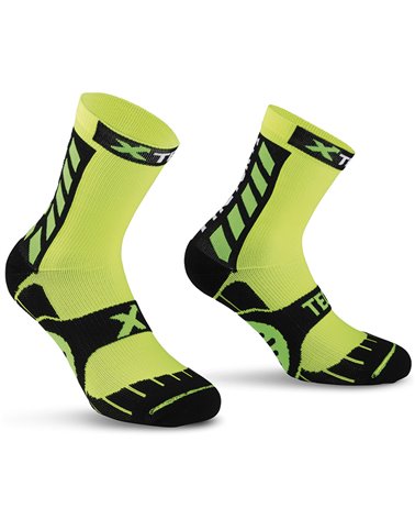 xtech calcetines de ciclismo X-Fluo, amarillo
