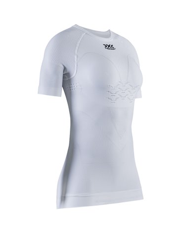 X-Bionic Energizer 4.0 Light Women's Multisport Short Sleeve Round Neck Tee, Arctic White/Dolomite Grey