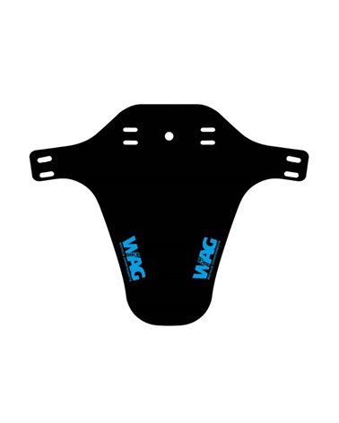 Wag Front Madguard For Fork, Black With Light Blue Logo Wag