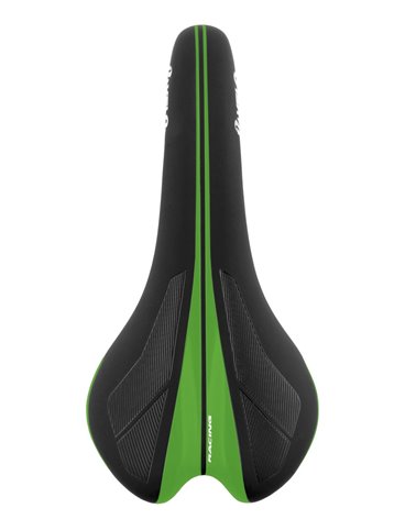 Velo Velo Saddle Competition, Senso Line, Model 1376.Black With Glossygreen Design.