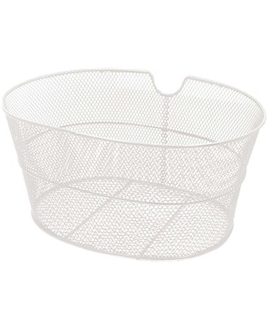 RMS Steel Oval Bicycle Basket, White Colour